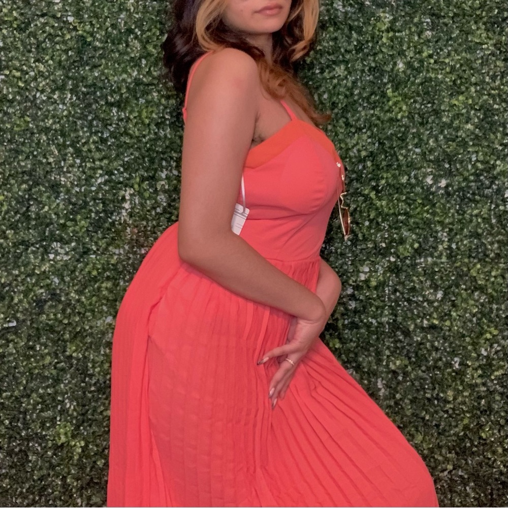 🧡Retro Darling vibrant orange dress!